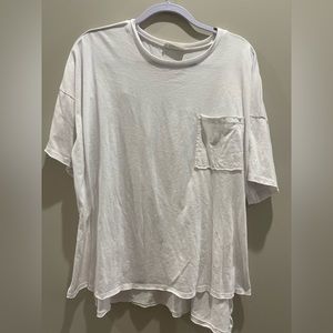 zenana white pocket tee